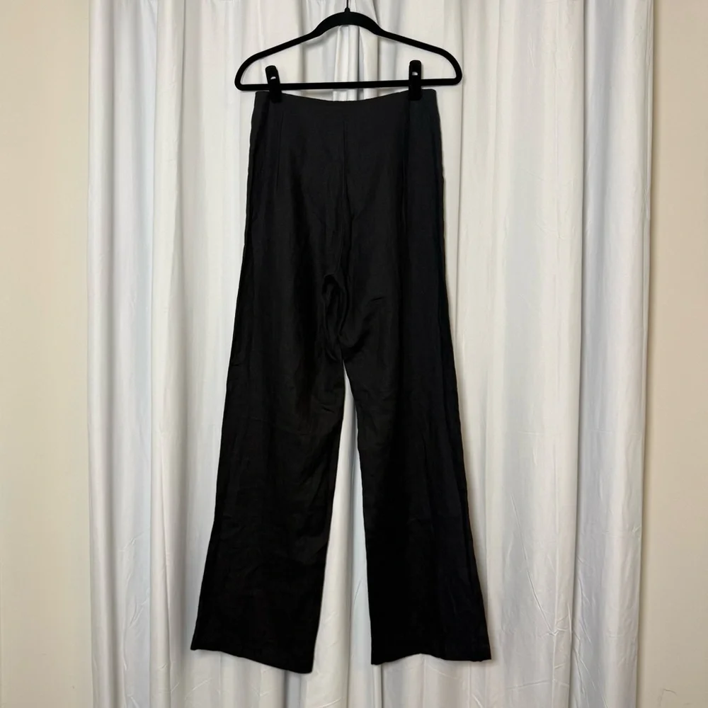 Faithfull The Brand Vincente Linen Wide Leg Pants Black NWT Medium - Picture 6 of 13